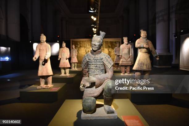 Year old terracotta warriors from China in the heart of Napoli. 170 large terracotta warriors, all life-size, are showed in Napoli in the nave of the...