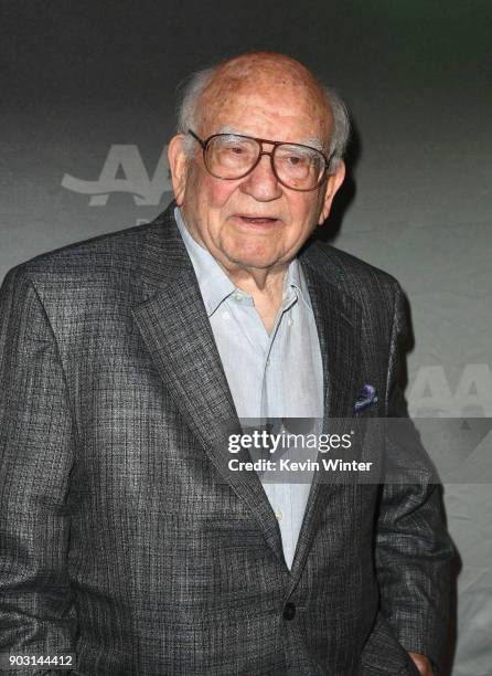 Ed Asner attends the premiere of Sony Pictures Classics' "The Leisure Seeker" at Pacific Design Center on January 9, 2018 in West Hollywood,...