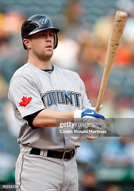 Second baseman Aaron Hill of the Toronto Blue Jays on September 1, 2009 at Rangers Ballpark in Arlington, Texas.