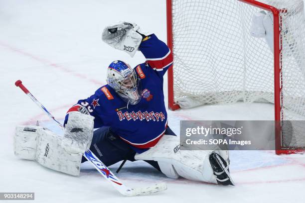 Igor Shestyorkin of HC SKA Saint Petersburg in action during the 2017/18 Kontinental Hockey League Regular Season match between HC Kunlun Red Star...