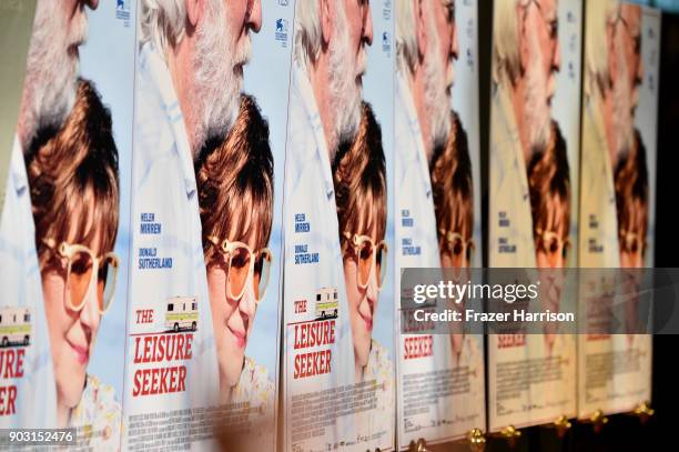 Posters at the Premiere Of Sony Pictures Classics' "The Leisure Seeker" at Pacific Design Center on January 9, 2018 in West Hollywood, California.