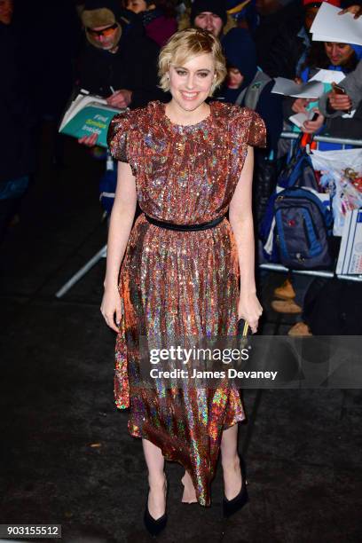 Greta Gerwig arrives at the National Board of Review Annual Awards Gala at Cipriani 42nd Street on January 9, 2018 in New York City.