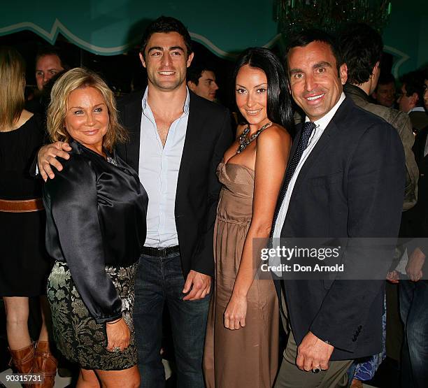 Marilyn Koch, Anthony Minichello, Terry Biviano and Joh Bailey pose at the re-opening of celebrity hairdresser Joh Bailey's flagship Double Bay salon...