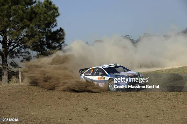 Matthew Wilson of Great Britain and Scott Martin of Great Britain compete in their VK Stobart Ford Focus during the Repco Rally of Australia...