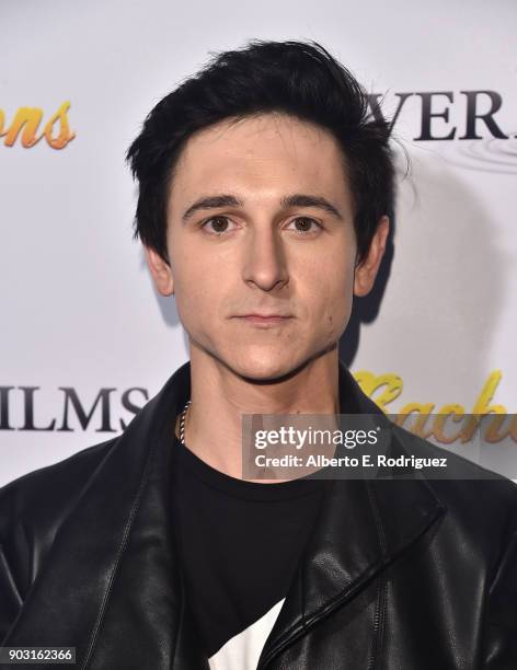 Actor Mitchell Musso attends the premiere of RiverRock Films' "Bachelor Lions" at The ArcLight Hollywood on January 9, 2018 in Hollywood, California.