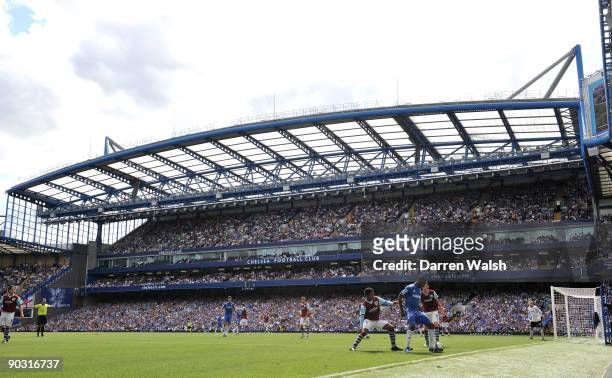 West Stand at Chelsea during the Barclays Premier League match between Chelsea and Burnley at Stamford Bridge on August 29, 2009 in London, England.