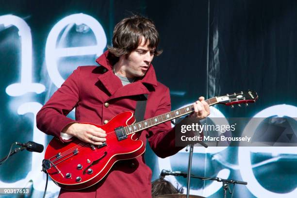 Liam Fray of The Courteeners perform at Day 2 of the Reading Festival on August 29, 2009 in Reading, England.