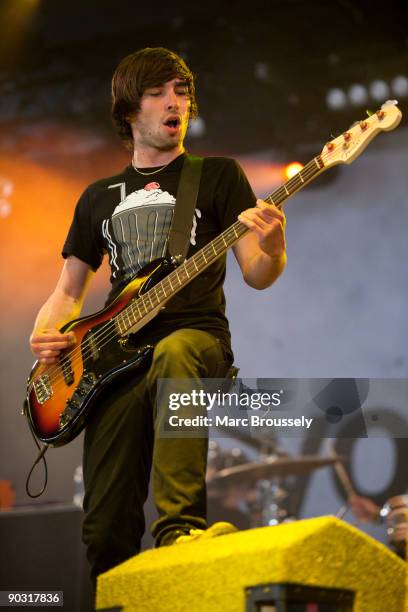 Matt Barnes of You Me At Six perform at Day 2 of the Reading Festival on August 29, 2009 in Reading, England.