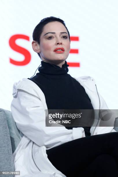 NBCUniversal Press Tour, January 2018 -- E!'s "CITIZEN ROSE" Session -- Pictured: Rose McGowan, Artist/Activist and Executive Producer --