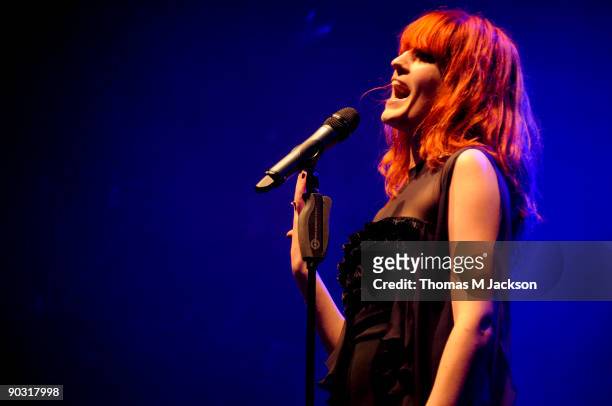 Florence Welch of Florence and the Machine performs at Day 3 of the Leeds Festival at Bramham Park on August 30, 2009 in Leeds, England.
