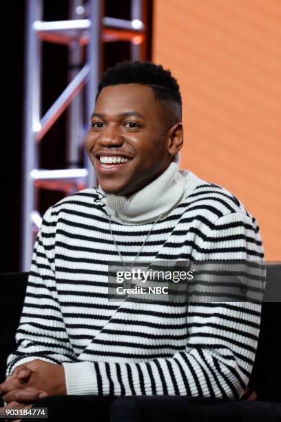 NBCUniversal Press Tour, January 2018 -- NBC's "The Voice" Session -- Pictured: Chris Blue, Season 12 Winner --