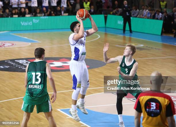 LiAngelo Ball of Vytautas Prienai in action during the match between Vytautas Prienai and Zalgiris Kauno on January 9, 2018 in Prienai, Lithuania.