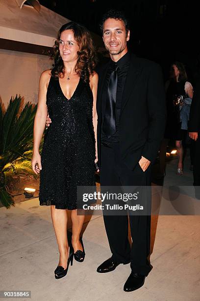 Raoul Bova and Chiara Giordano attend the Opening Ceremony Dinner at the Sala Grande during the 66th Venice Film Festival on September 2, 2009 in...