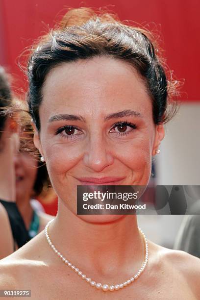 Actress Valentina Carnelutti attends the "Le Ombre Rosse" premiere at the Sala Grande during the 66th Venice Film Festival on September 3, 2009 in...