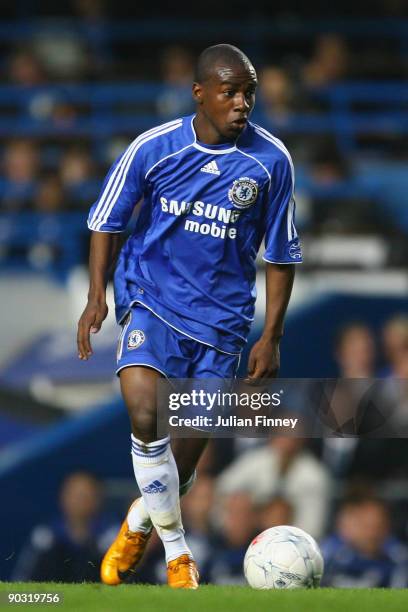 Gael Kakuta of Chelsea in action during the FA Youth Cup final first leg match between Chelsea and Manchester City at Stamford Bridge on April 3,...