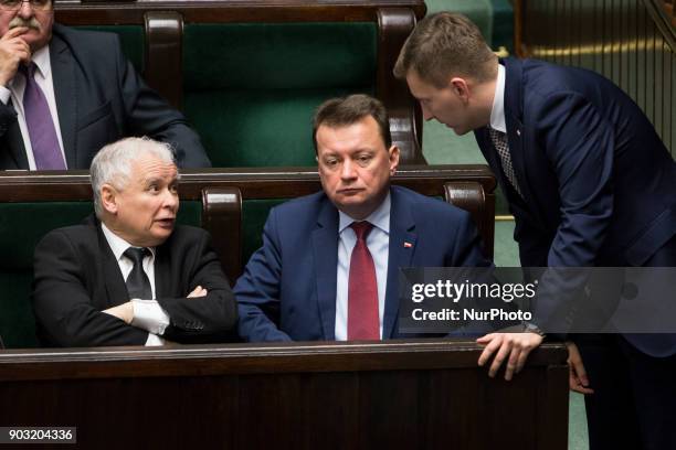 Minister of the Interior Mariusz Blaszczak and Jaroslaw Kaczynski in Warsaw, Poland on 15 September 2017