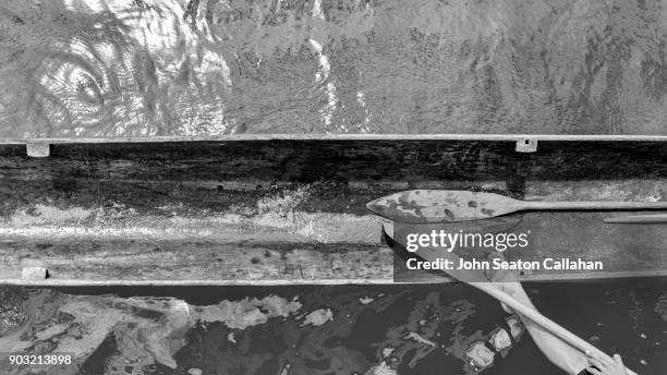 wooden canoe in the mentawai islands - indonesia mentawai canoe stock pictures, royalty-free photos & images