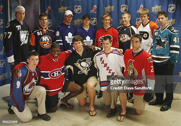 Victor Hedman of the Tampa Bay Lightning, John Tavares of the New York Islanders, Jonas Gustavsson of the Toronto Maple Leafs, Tyler Bozak of the...