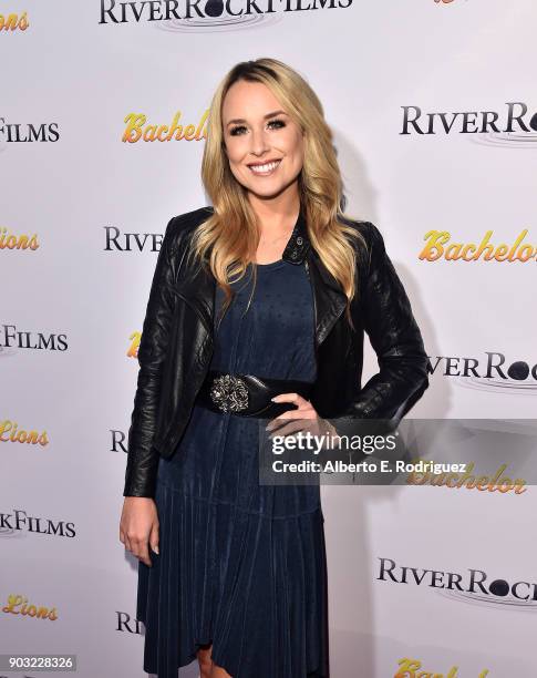 Actress Alex Rose Wiesel attends the premiere of RiverRock Films' "Bachelor Lions" at The ArcLight Hollywood on January 9, 2018 in Hollywood,...