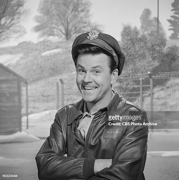 Bob Crane as Col. Robert E. Hogan in ?Happiness Is A Warm Sergeant?, an episode from the CBS television comedy series "Hogan's Heroes", October 6,...