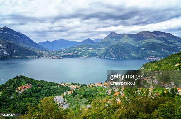 vew of lake como from varenna - vew stock pictures, royalty-free photos & images