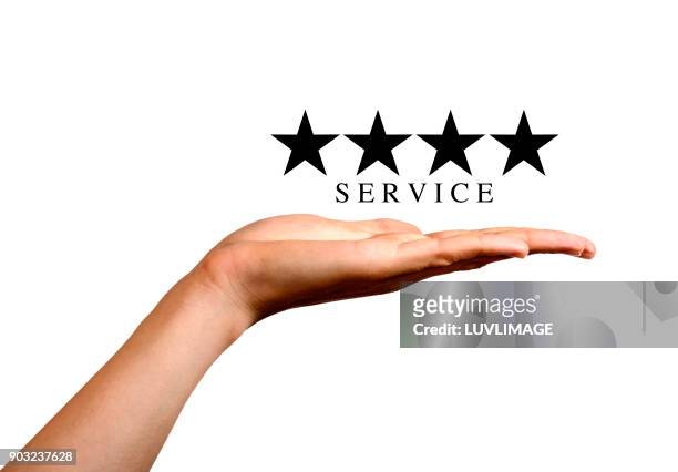 four stars service. - star hotel stock pictures, royalty-free photos & images