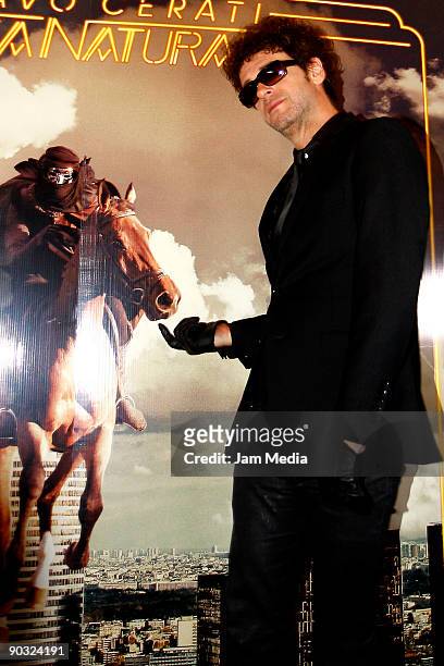 Argentine singer Gustavo Cerati presents his new album 'Fuerza Natural' during a press conference on September 3, 2009 in Mexico City, Mexico.
