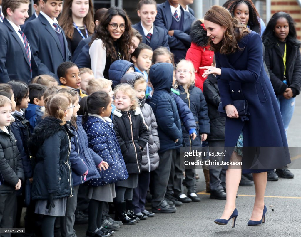 The Duchess Of Cambridge Visits Reach Academy Feltham With Place2Be