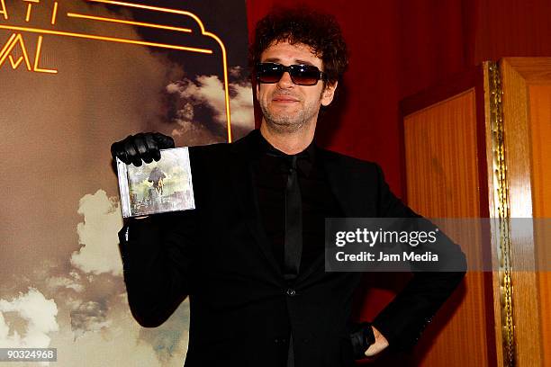 Singer Gustavo Cerati poses for a photograph during a press conference to present his new album 'Fuerza Natural' on September 03, 2009 in Mexico...