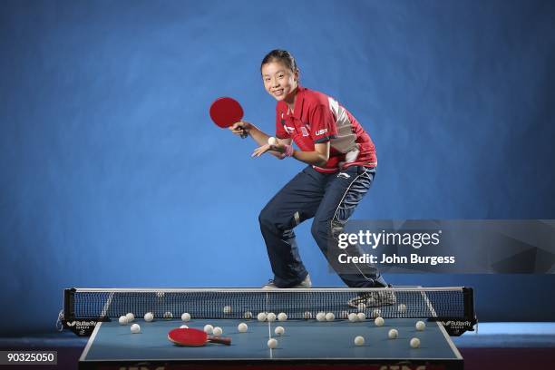 Portrait of table tennis player Ariel Hsing. Milpitas, CA 5/4/2009 CREDIT: John Burgess
