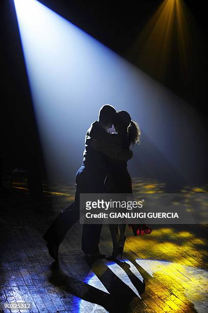 Dancers perform Tango on September 03, 2009 during an artistic event of theatre and fashion in Cape Town, South Africa. The event, that took place in...