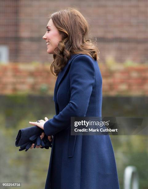 Catherine, Duchess of Cambridge visits the Reach Academy with Place2Be on January 10, 2018 in London, England. The Duchess of Cambridge has been...