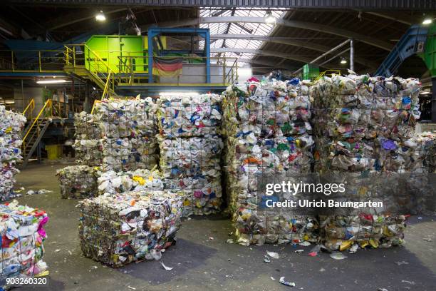 Waste disposal and processing of rubbish at the ENG disposal Niederrhein mbH in Krefeld. The picture shows mixed plastics.