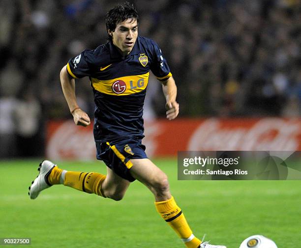 Boca Juniors' Nicolas Gaitan during an Argentina's first division soccer match on September 3, 2009 in Buenos Aires, Argentina.