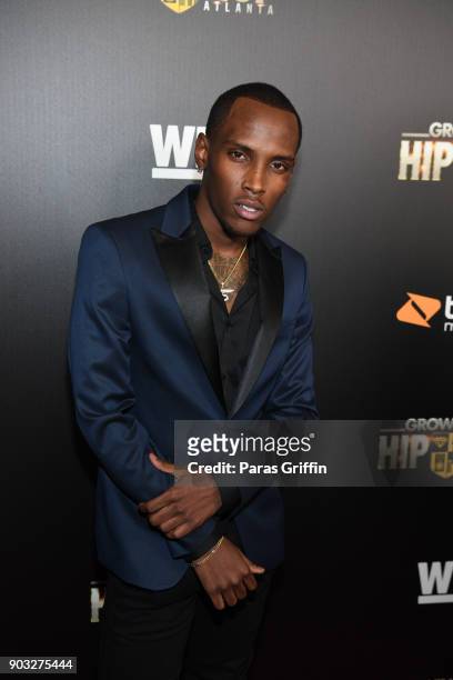 Jadarius "YB" Jenkins attends 'Growing Up Hip Hop Atlanta' season 2 premiere party at Woodruff Arts Center on January 9, 2018 in Atlanta, Georgia.