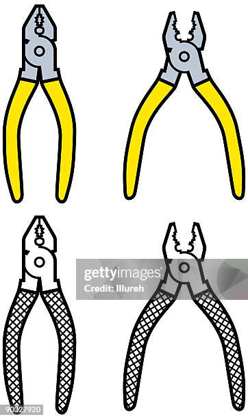 pliers illustration - work bench stock illustrations