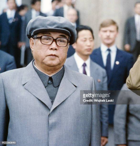 The offical visit of North Korean leader Kim Il-sung in Warsaw, Poland, May 1984.