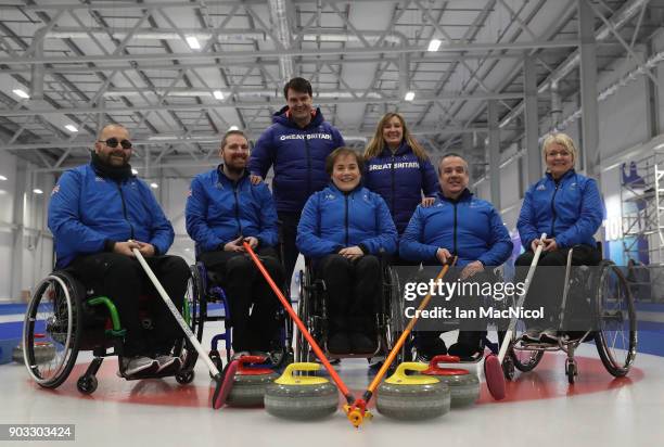 Gregor Ewan, Hugh Nibloe, Graeme Thompson the performance director, Aileen Nelson, Sheila Swan the head coach Robert McPherson and Angie Malone are...