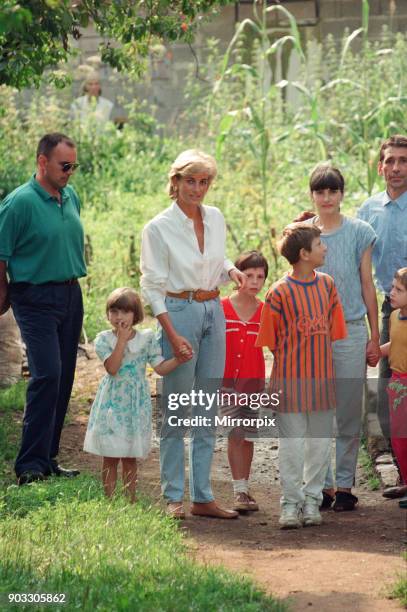 Diana, Princess of Wales makes a three day visit to Bosnia - Herzegovina as part of her campaign to raise awareness about the devastating effects...