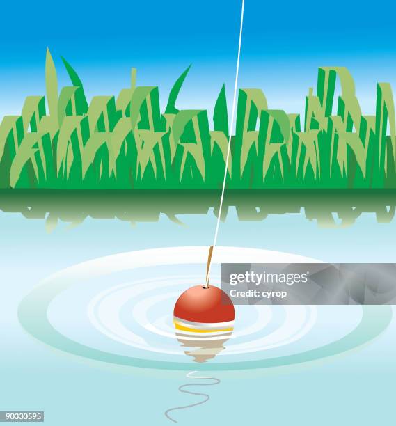 Fishing Bobber On The Lake Water High-Res Vector Graphic - Getty