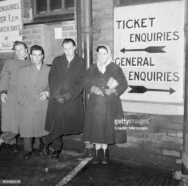 Fans queue at Old Trafford for tickets to see Manchester United verses Sheffield Wednesday, in the postponed 5th round fifth round FA Cup tie this...