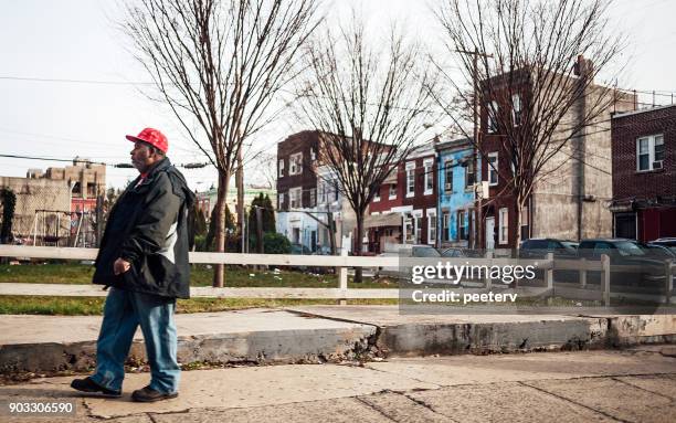 american inner city - north philadelphia, pa - pennsylvania house stock pictures, royalty-free photos & images