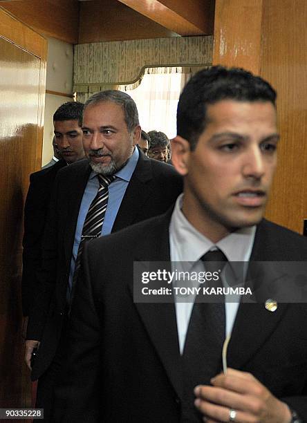 Israeli Foreign Minister Avigdor Lieberman is pictured in Nairobi on September 4, 2009 during his meeting with Kenya's Foreign Affairs Minister Moses...