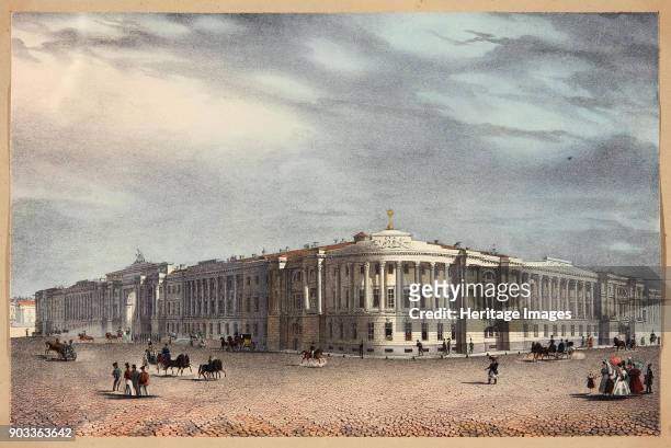The Senate and Synod Buildings in Saint Petersburg. Found in the Collection of State Hermitage, St. Petersburg.