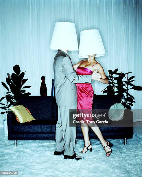 lamp shade dancers. - crazy girlfriend stock pictures, royalty-free photos & images