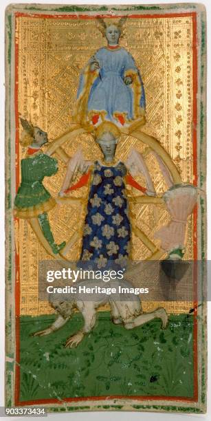 Wheel Of Fortune. Tarot card. Found in the Collection of Pinacoteca di Brera, Milan.