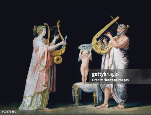 Erato and Pindar. Found in the Collection of Museo Gipsoteca Antonio Canova.