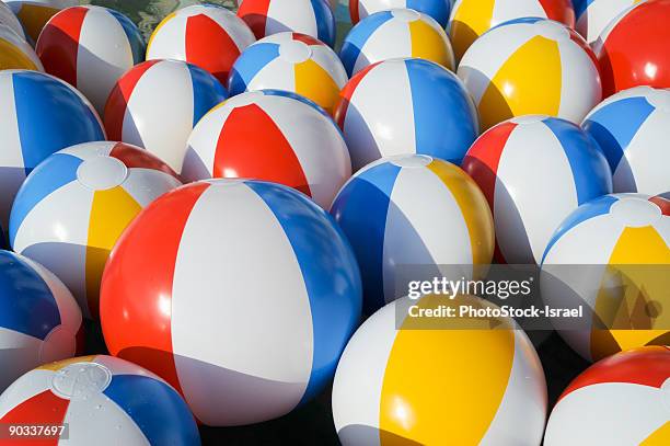 beach balls - beach ball stock pictures, royalty-free photos & images