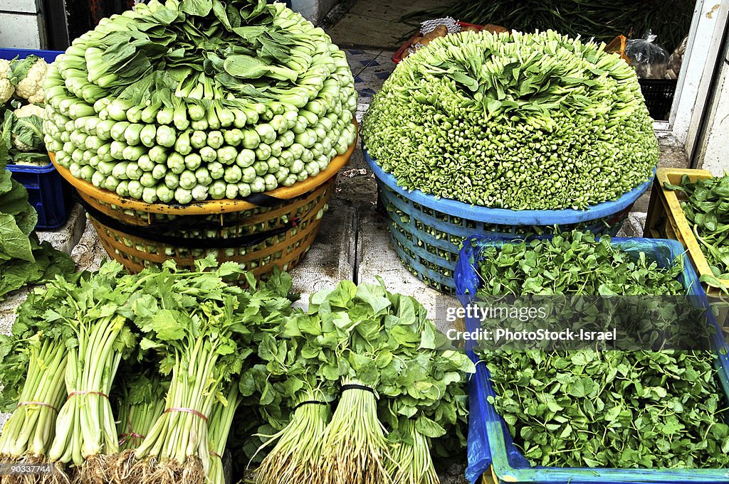 Vegetables in a stall