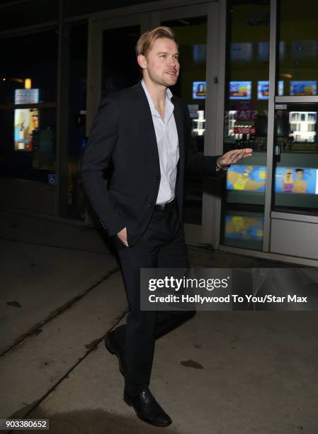 Chord Overstreet is seen on January 9, 2018 in Los Angeles, CA.